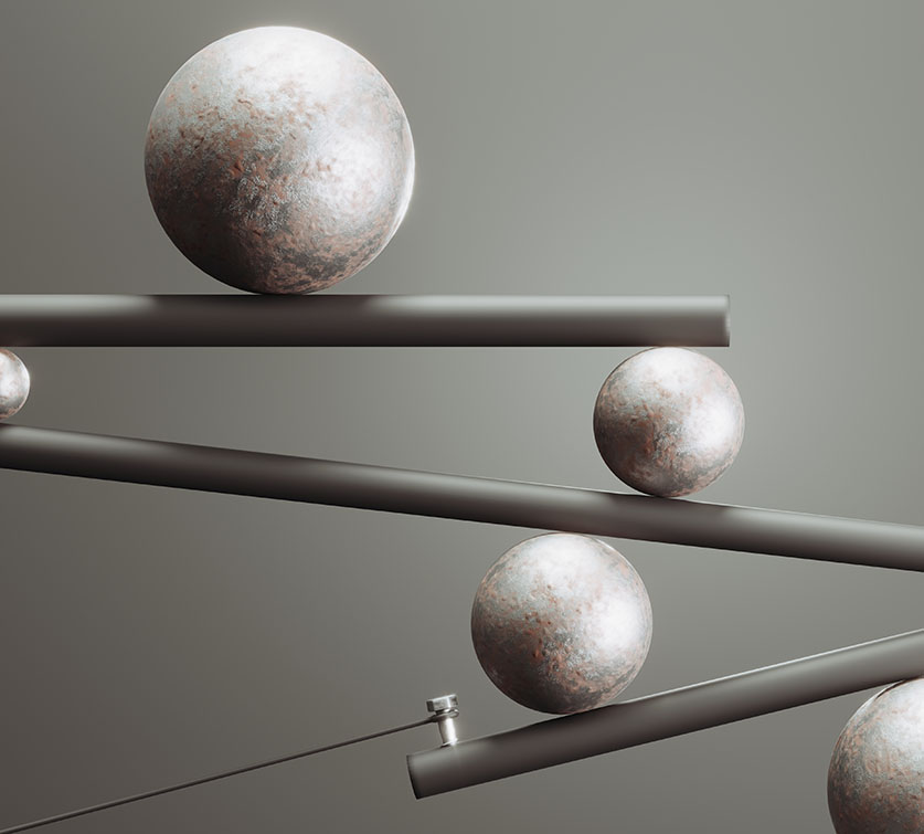 Silver balls in a delicate balance